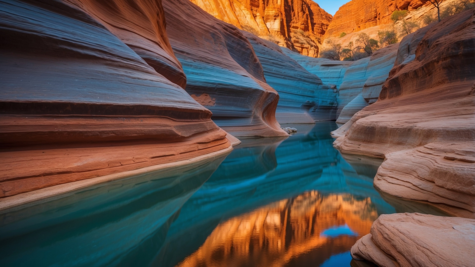 Australian Canyon Reflection
